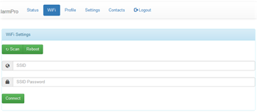 AlarmPro Device Wifi Settings