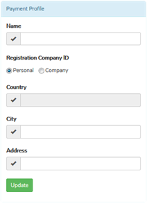 WiseHome end user payment profile